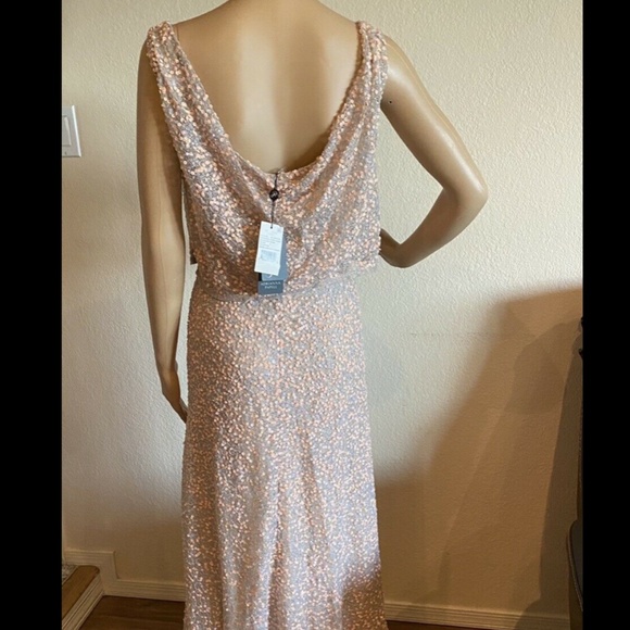 NEW Adrianna Papell sequin popover mermaid gown  Size 6 - Picture 3 of 9